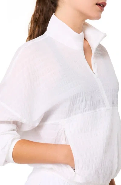 Spanx ® Active Run Water Resistant Half-zip Jacket In White