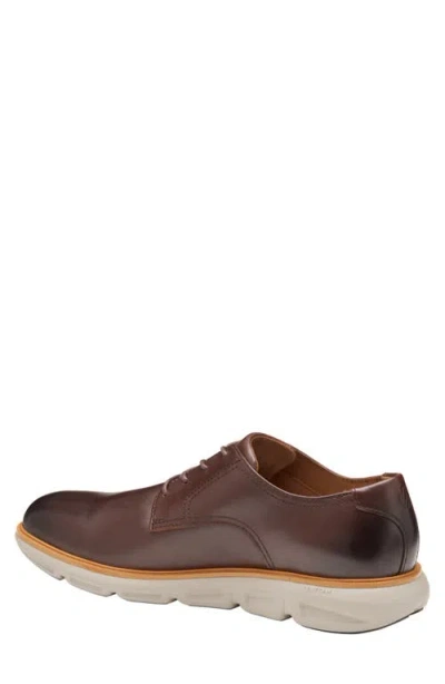 Johnston & Murphy Larkin Plain Toe Derby In Brown