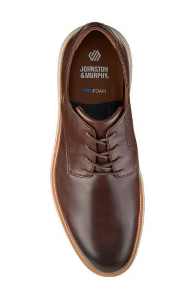 Johnston & Murphy Larkin Plain Toe Derby In Brown