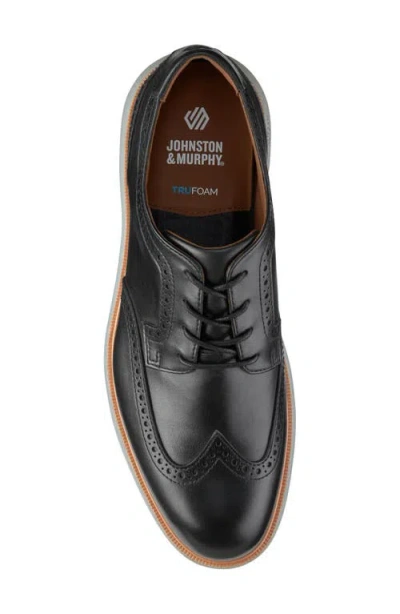 Johnston & Murphy Larkin Wingtip Derby In Black