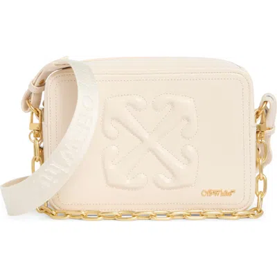 Off-white Medium Leather Camera Bag In White