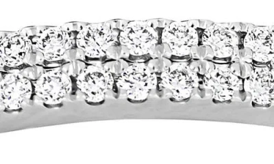 Bony Levy Diamond Stacking Ring In Silver