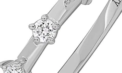 Bony Levy Aviva Diamond Stacking Ring In Metallic