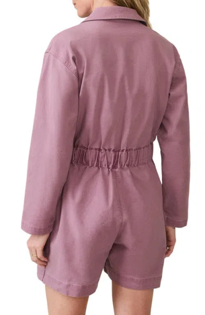 Faherty Sunwashed Canvas Romper In Brown