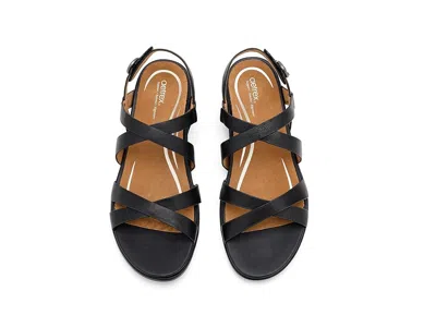 Aetrex Piper Adjustable Quarter Strap Sandals In Multi