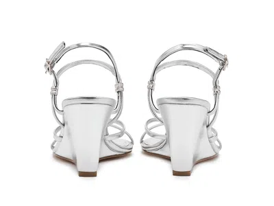 Nine West Devva Wedge Sandal In Silver