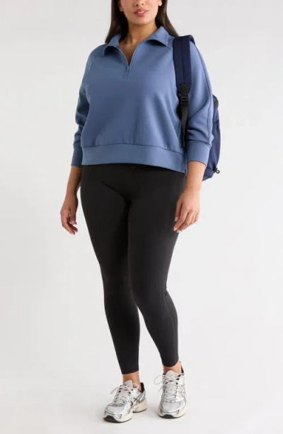 Zella Sporty Half-zip Pullover In Blue