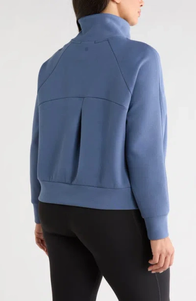 Zella Sporty Half-zip Pullover In Blue