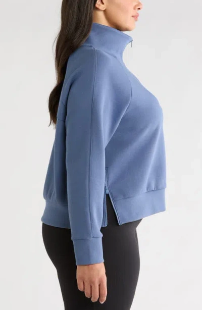 Zella Sporty Half-zip Pullover In Blue