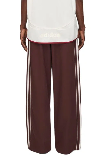 Adidas Originals Adidas X Wales Bonner Regular Fit Stripe Track Pants In Brown