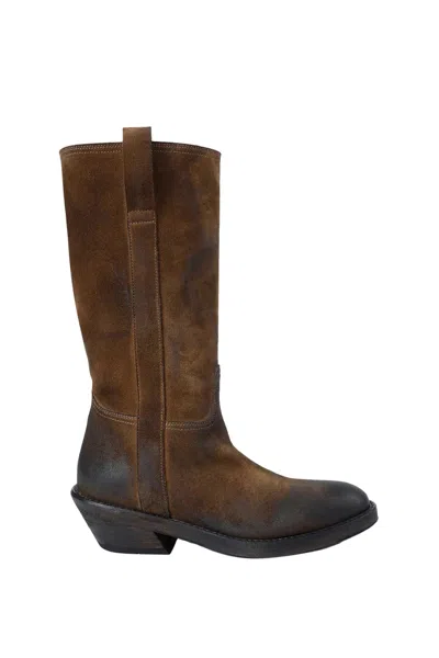 Ann Demeulemeester Laxit Pull On Boots In Brown
