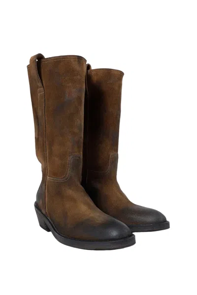 Ann Demeulemeester Laxit Pull On Boots In Brown