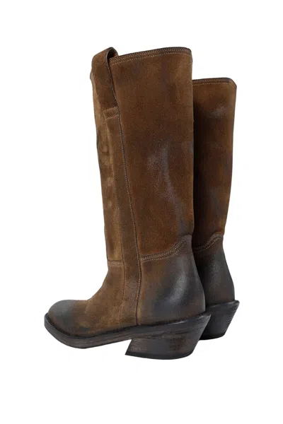 Ann Demeulemeester Laxit Pull On Boots In Brown