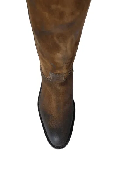 Ann Demeulemeester Laxit Pull On Boots In Brown