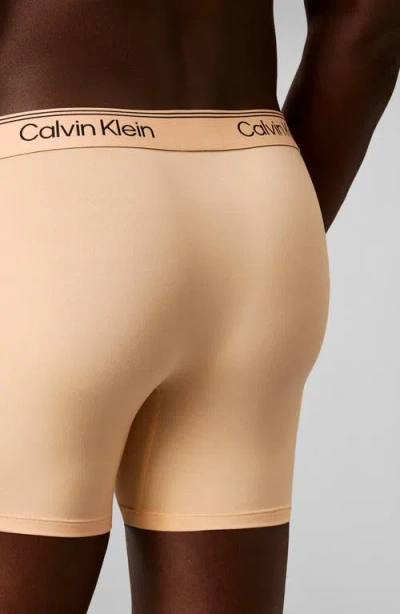 Calvin Klein Assorted 3-pack Microfiber Boxer Briefs In Neutral