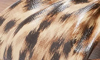 Ganni Twisted-detail Leopard-print Sandals In Animal Print