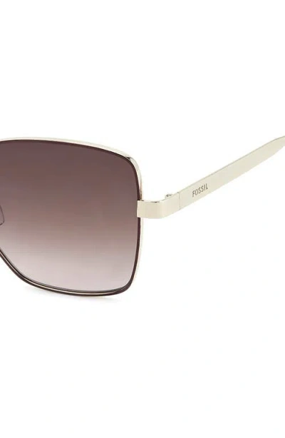 Fossil 57mm Gradient Square Sunglasses In Multi