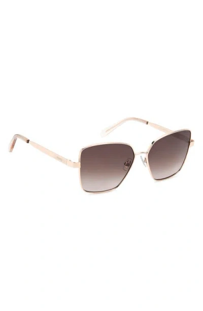 Fossil 57mm Gradient Square Sunglasses In Brown
