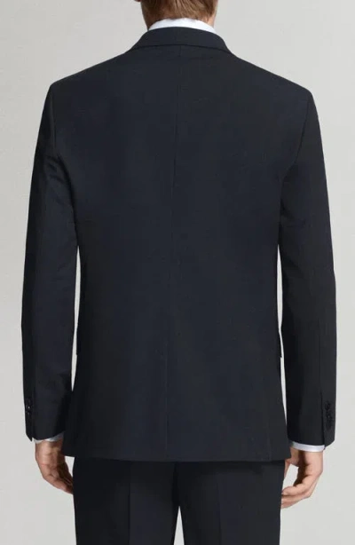 Mango London Regular Fit Navy Blazer In Blue