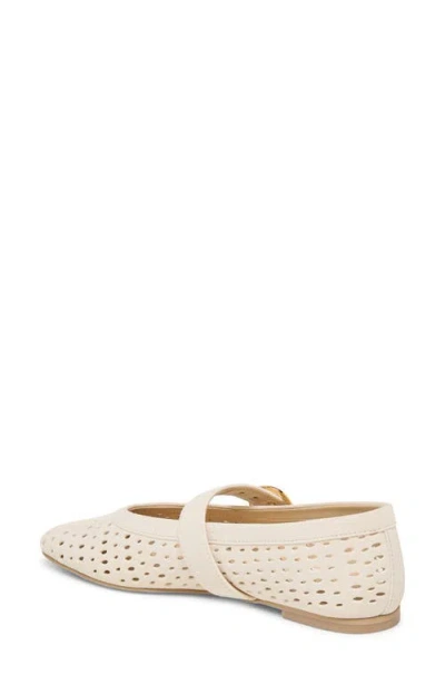 Dolce Vita Mikel Ballet Flats Creme Perforated Suede In Animal Print