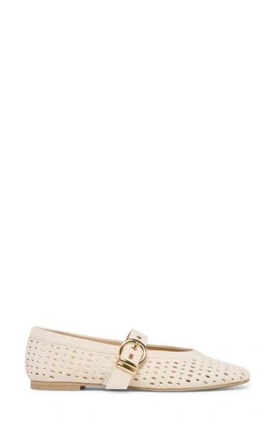 Dolce Vita Mikel Ballet Flats Creme Perforated Suede In Animal Print