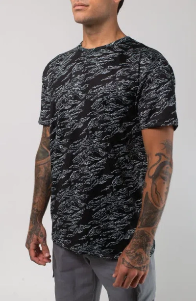 Vast Aqua Terra Shadow Camo Tech Performance T-shirt In Black