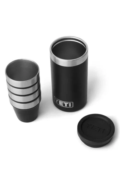 Yeti Rambler Set Of 4 Shot Glasses & Case In Black | ModeSens