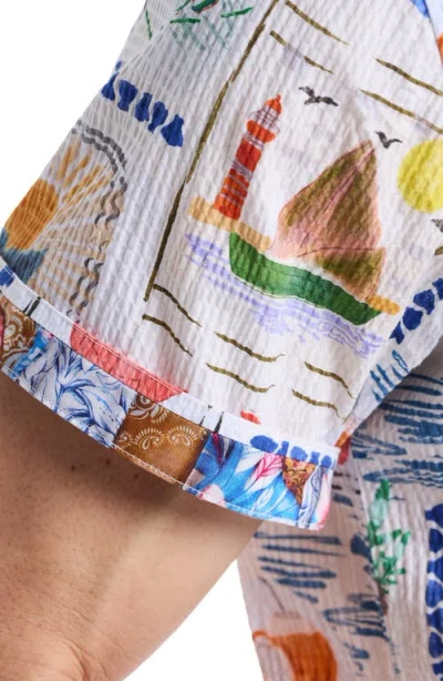 Robert Graham Isla Vista Short Sleeve Seersucker Button-up Shirt In Multi