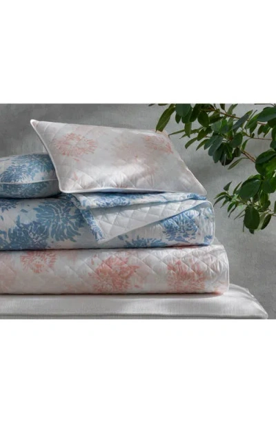 Matouk Chrysanthemum Quilt In Blue