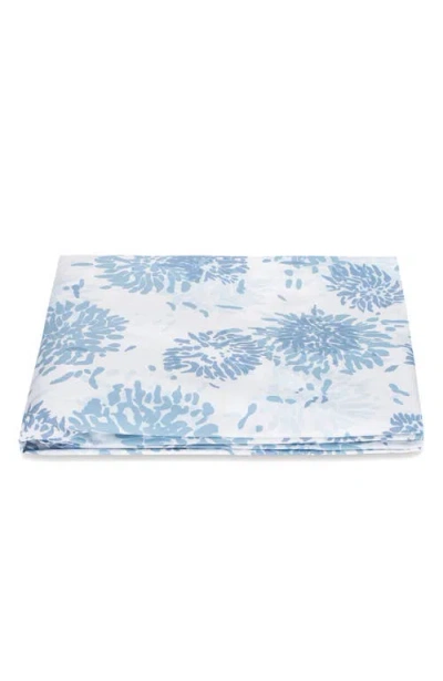 Matouk Chrysanthemum 500 Thread Count Fitted Sheet In Blue