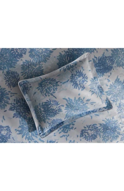 Matouk Chrysanthemum 500 Thread Count Fitted Sheet In Blue