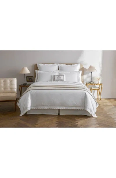 Matouk Leo Fringed Throw Blanket In White