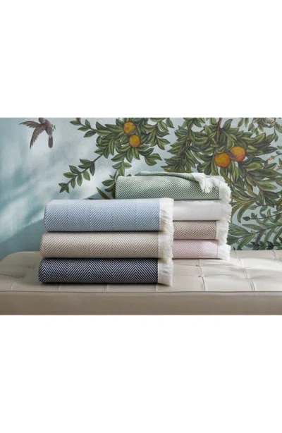 Matouk Leo Fringed Throw Blanket In White