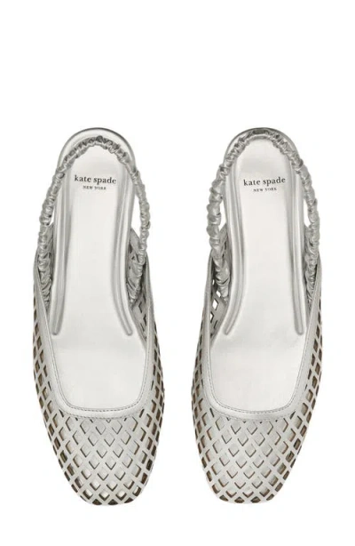 Kate Spade New York Slingback Flat In Silver