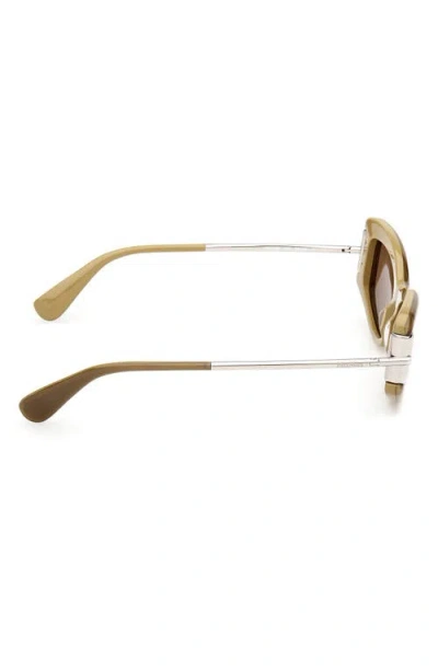 Max Mara 52mm Rectangular Sunglasses In Green