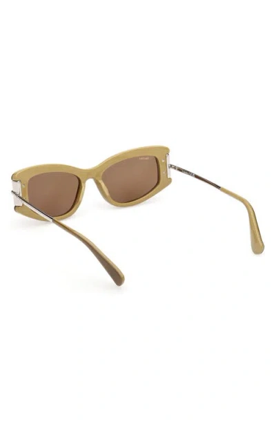 Max Mara 52mm Rectangular Sunglasses In Green