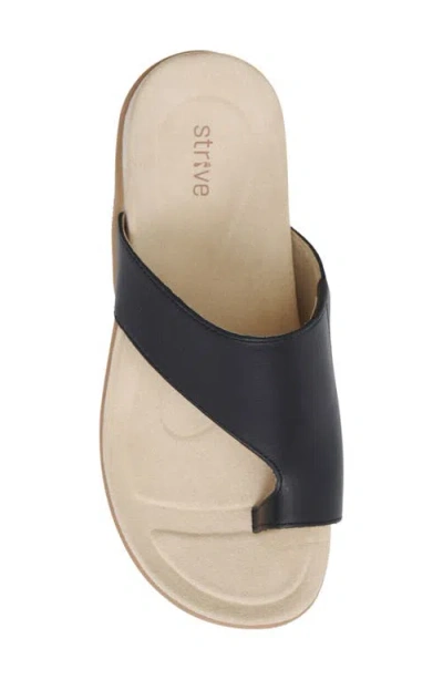 Strive Capri Iv Toe Loop Sandal In Black