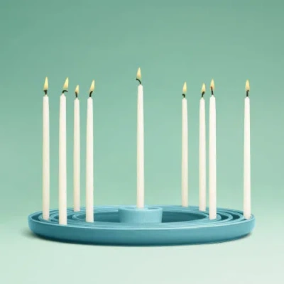 Tchotchke Ripple Menorah In Blue