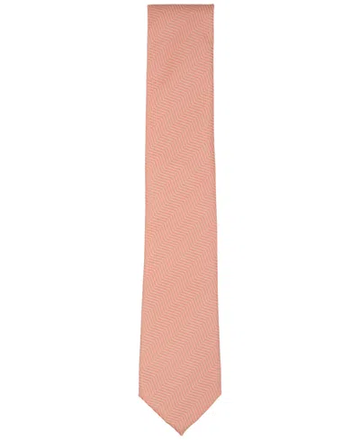 Alfani Men's Herringbone Pattern Tie, Macy's Exclusive In Metallic