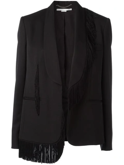 Stella Mccartney Women's Fringed Blazer Jacket In Black
