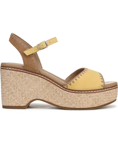 Naturalizer Della Platform Ankle Strap Sandal In Yellow