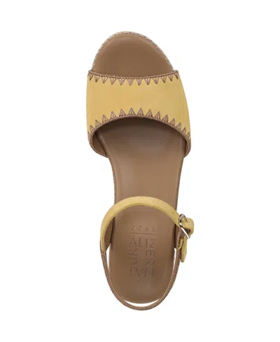 Naturalizer Della Platform Ankle Strap Sandal In Yellow