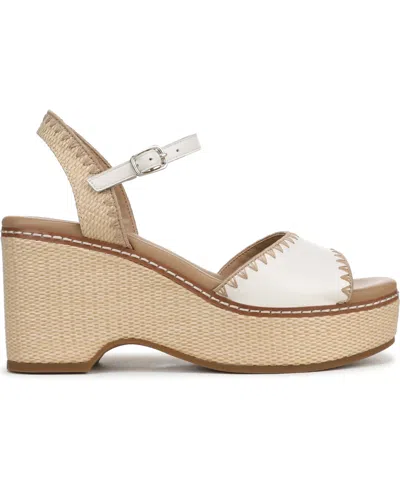 Naturalizer Della Platform Ankle Strap Sandal In White