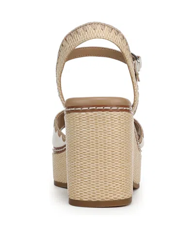 Naturalizer Della Platform Ankle Strap Sandal In White