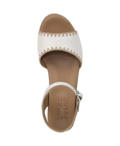 Naturalizer Della Platform Ankle Strap Sandal In White