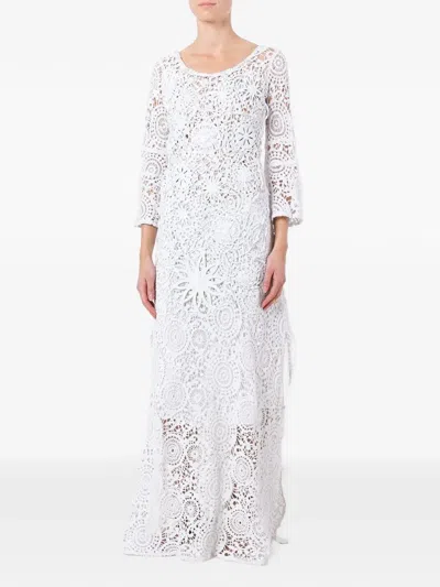 Anjuna 플로럴 자수 드레스 In White