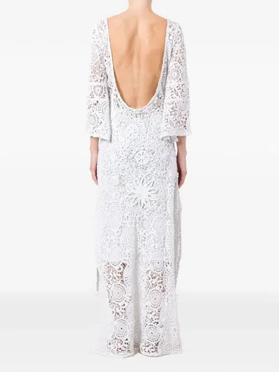 Anjuna 플로럴 자수 드레스 In White