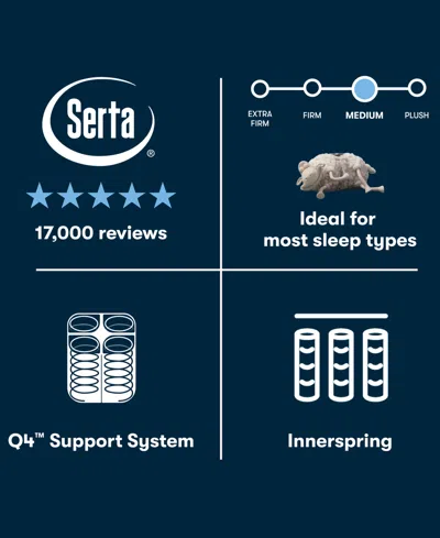 Serta Perfect Sleeper Cascade Range 14" Medium Tight Top Mattress, Queen Split In White