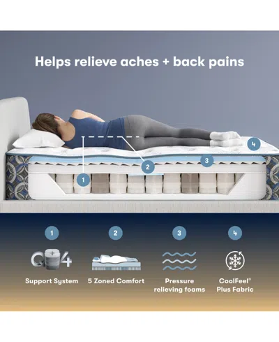 Serta Perfect Sleeper Cascade Range 14" Medium Tight Top Mattress, Queen Split In White