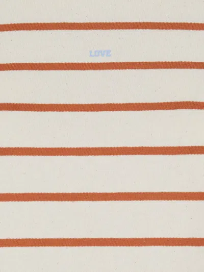 Merci Horizontal-stripe T-shirt In Brown